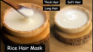 Rice Hair Mask amp Rice WATER to Turn Thin Hair to Thick Hair in 30 days  Hair Growth amp Long Hair [upl. by Fredra696]