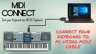 Connecting Keyboard to PC Using MIDI  Record the Best Music [upl. by Kari502]