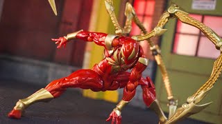 Revoltech Amazing Yamaguchi 023 Marvel Comics Iron Spider Review [upl. by Acenom]