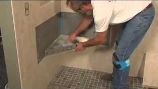 How To Tile a Shower  Floor amp Wall Tile Installation 4 [upl. by Ontine]