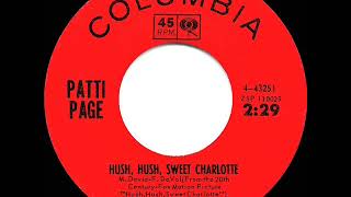 1965 HITS ARCHIVE Hush Hush Sweet Charlotte  Patti Page [upl. by Angadresma]