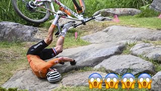 Mathieu van der Poel CRASH  2020 Olympics Mens crosscountry Final [upl. by Caruso803]