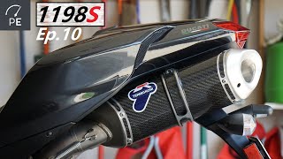 2009 Ducati 1198S  Ep10  NEW Termignoni Exhaust Install [upl. by Nnaytsirk]