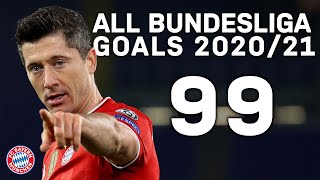 Sané Müller Davies and lots of Lewandowski  All 99 FC Bayern Bundesliga Goals 202021 [upl. by Zerk]