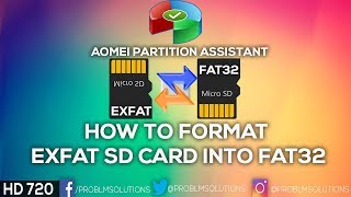 How to format exFAT 64GB SD card into FAT32 in Windows 10 [upl. by Sorci]