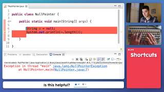 Null Pointer Exception Java Tutorial 45 [upl. by Olatha]