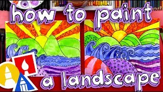 How To Paint A Beautiful Landscape for kids [upl. by Rolo]