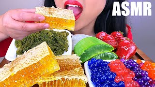 MOST POPULAR FOODS FOR ASMR HONEYCOMB ALOE VERA TANGHULU SEAGRAPES POPPING BOBA ASMR Phan [upl. by Nyrret]