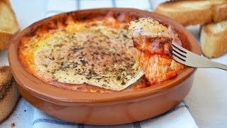 Baked Provolone with Tomato Sauce Basil amp Oregano  Easy Provolone Cheese Appetizer Recipe [upl. by Pincince]