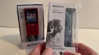 The Red Sony MP3 Walkman NWE394 Part 1  Unboxing And Transferring Music [upl. by Blumenfeld221]