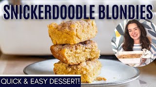 Thick amp Chewy Snickerdoodle Blondies Recipe [upl. by Monroe260]