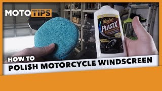 Polish a Motorcycle Windscreen Using Meguiars PlastX [upl. by Yednil]