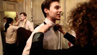 BACKSTAGE  VALENTINO MENS COLLECTION FALLWINTER 201213 [upl. by Ateinotna307]