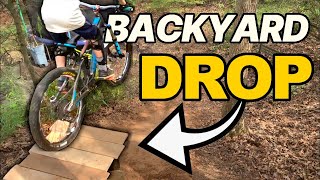 BUILDING A BACKYARD MTB DROP  Backyard Mountain Bike Trail [upl. by Gavin]