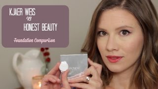 Honest Beauty vs Kjaer Weis Cream Foundation Comparison amp Demo [upl. by Melisenda]