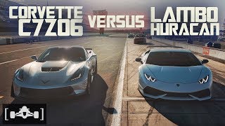 Corvette C7 Z06 vs Lamborghini Huracan LP6104  Roll Race [upl. by Aubrie]