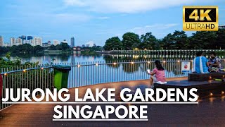 Evening Tour at Jurong Lake Gardens  Singapore Walking Tours 4K [upl. by Imaj]