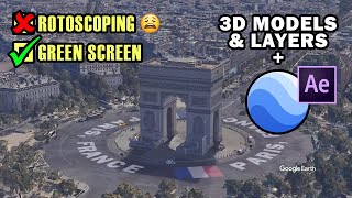 Google Earth Studio  Add 3D Models and Layers without rotoscopingmasking [upl. by Dominga142]