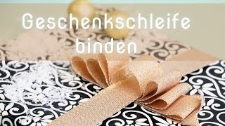 Geschenkschleife selber machen  Anleitung  Talude [upl. by Onitsirc]