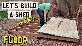 How to build a storage shed  Floor  Part 1  Plans available [upl. by Itram]