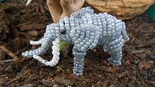 3D Beaded Elephant Tutorial  Preview [upl. by Buehrer]