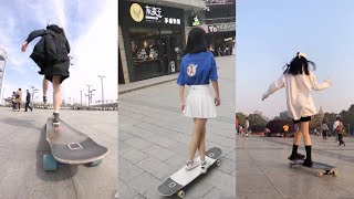 TIK TOK China Skateboard Fashion 2020Long Board Moment Compilation Divertido [upl. by Eenolem]