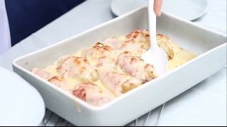 Recept witlof ham kaas uit de oven [upl. by Roque]