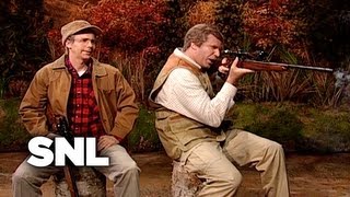 George H W Bush and George W Bush Go Hunting  SNL [upl. by Yelkreb]