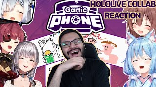 HOLOLIVE GARTIC PHONE COLLAB REACTION FT LAMY MARINE KORONE NOEL amp KANATA [upl. by Ettenajna]