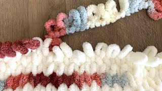 How to Make a Loop Yarn Blanket [upl. by Groome]