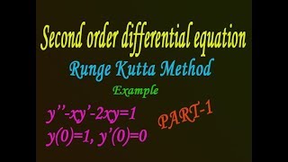 Runge kutta method second order differential equation simple examplePART1 [upl. by Annalla]