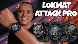 LOKMAT ATTACK PRO  Unboxing Smartwatch Robusto RAÇUDO e BRABO [upl. by Chickie]