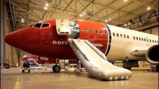 Norwegian Air Shuttle  evacuation slide operation B737800 [upl. by Amaleta882]