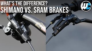 Mountain Bike Disc Brakes  SRAM vs Shimano  Which is Best [upl. by Nosnek]