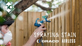 Everything Youll Need To Know About Spraying Stain Onto A Fence  Graco Airless Sprayer [upl. by Bert]