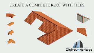 Create a complete roof with tiles in Revit [upl. by Amara]