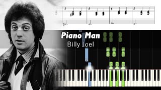 Billy Joel  Piano Man  Piano Tutorial  SHEETS  tbt [upl. by Mohandas]