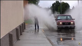 Cars Splashing People Part 2 [upl. by Aremat]