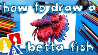 How To Draw A Realistic Betta Fish Siamese Fighting Fish [upl. by Kolivas]