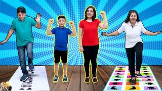 HOP SCOTCH  Family Challenge Jumping Jack  Aayu and Pihu Show [upl. by Nevile783]