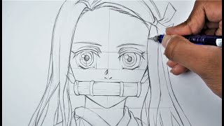 How to draw NEZUKO quotBasic Anatomy Anime Drawing Tutorial for Beginners [upl. by Calie903]