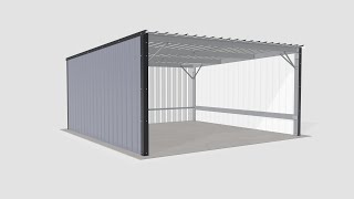 Steel Metal Shed Carport Assembly [upl. by Reo]