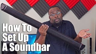 Sound Bar Setup  How To Set Up A Soundbar with HDMI ARC Optical [upl. by Latoya]