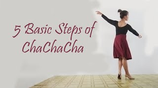 Cha Cha Cha Five Basic Steps [upl. by Latsyrd]