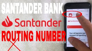 ✅ Santander Bank ABA Routing Number  Where Is It 🔴 [upl. by Wyatan]