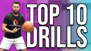 10 BEST Basketball Drills for Beginners 🏀 IMPROVE FAST [upl. by Ellennahc]