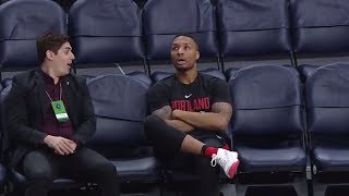 Damian Lillard Wolves fans react to Stefon Diggs incredible gamewinning TD  ESPN [upl. by Kenelm]