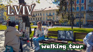 🇺🇦 Lviv Saturday Walking Tour Ukraine 4K [upl. by Leonor]