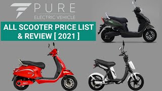 2021 Pure EV Electric Scooter Price List  Review  Range  Charging Time  Detail  Minute Jagmohan [upl. by Euqinot]