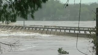 RAW VIDEO Floods Cause Bridge Collapse Over Llano River In Texas [upl. by Nur]